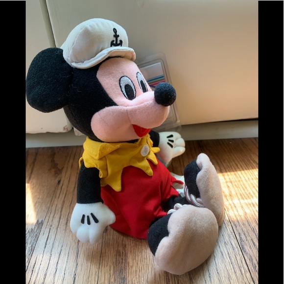 Disney Store Shipwrecked Mickey Bean Bag Plush Toy 8” - Picture 4 of 5